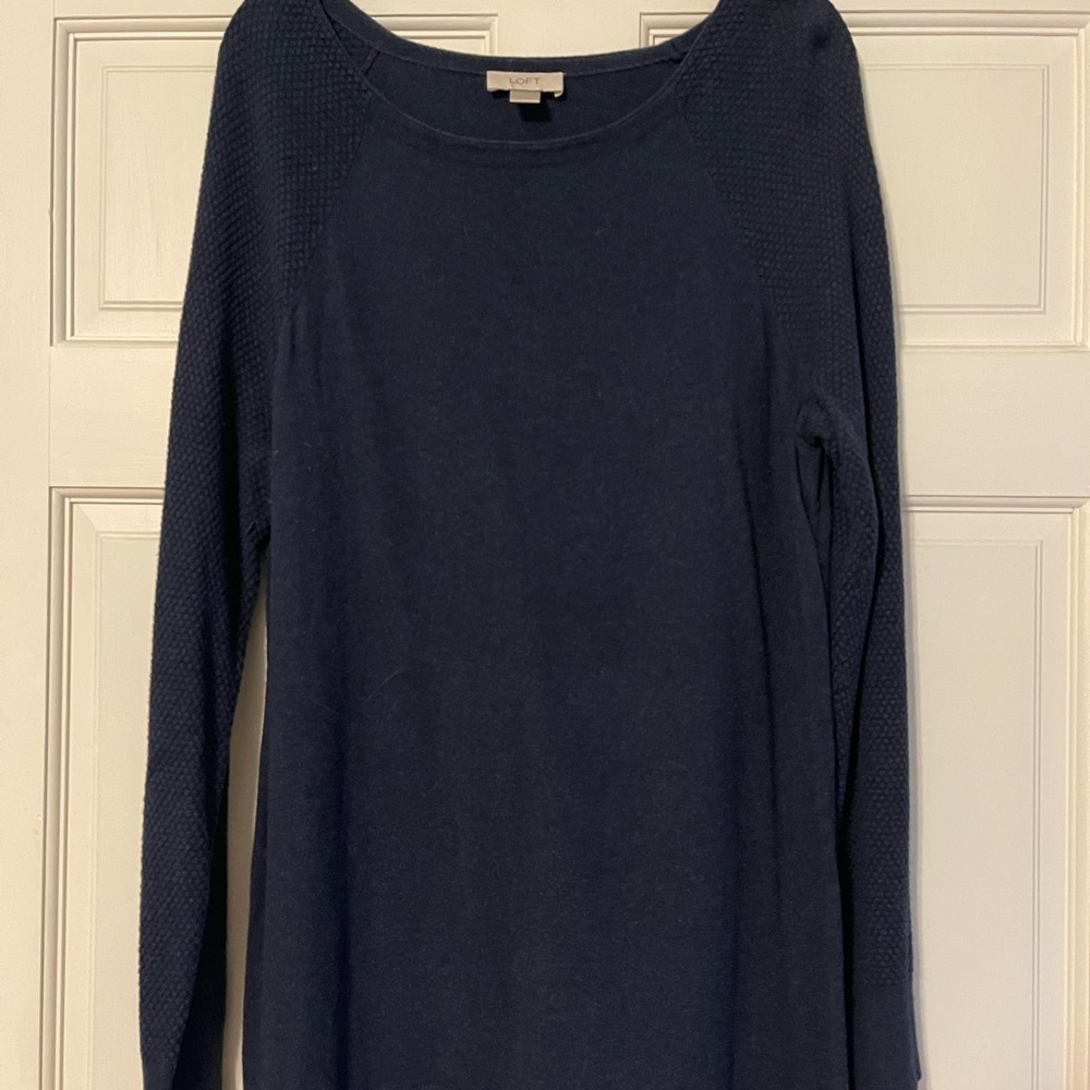 Loft Navy Tunic Sweater